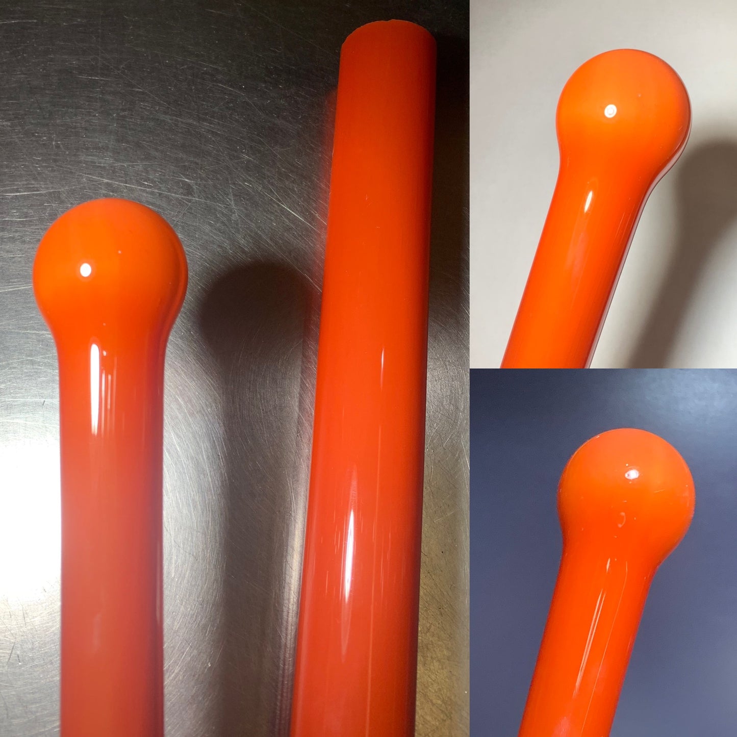 Exp. Orange over Dense White Satin Tube