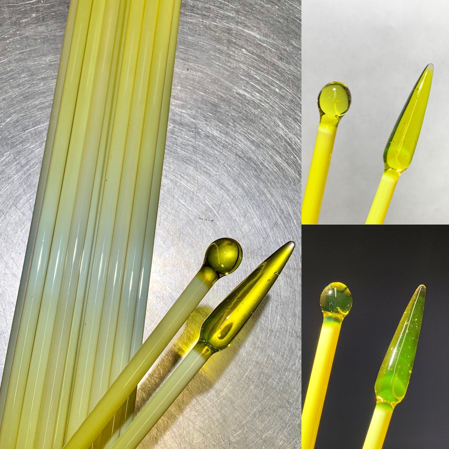 Transparent Yellow Opal Rod