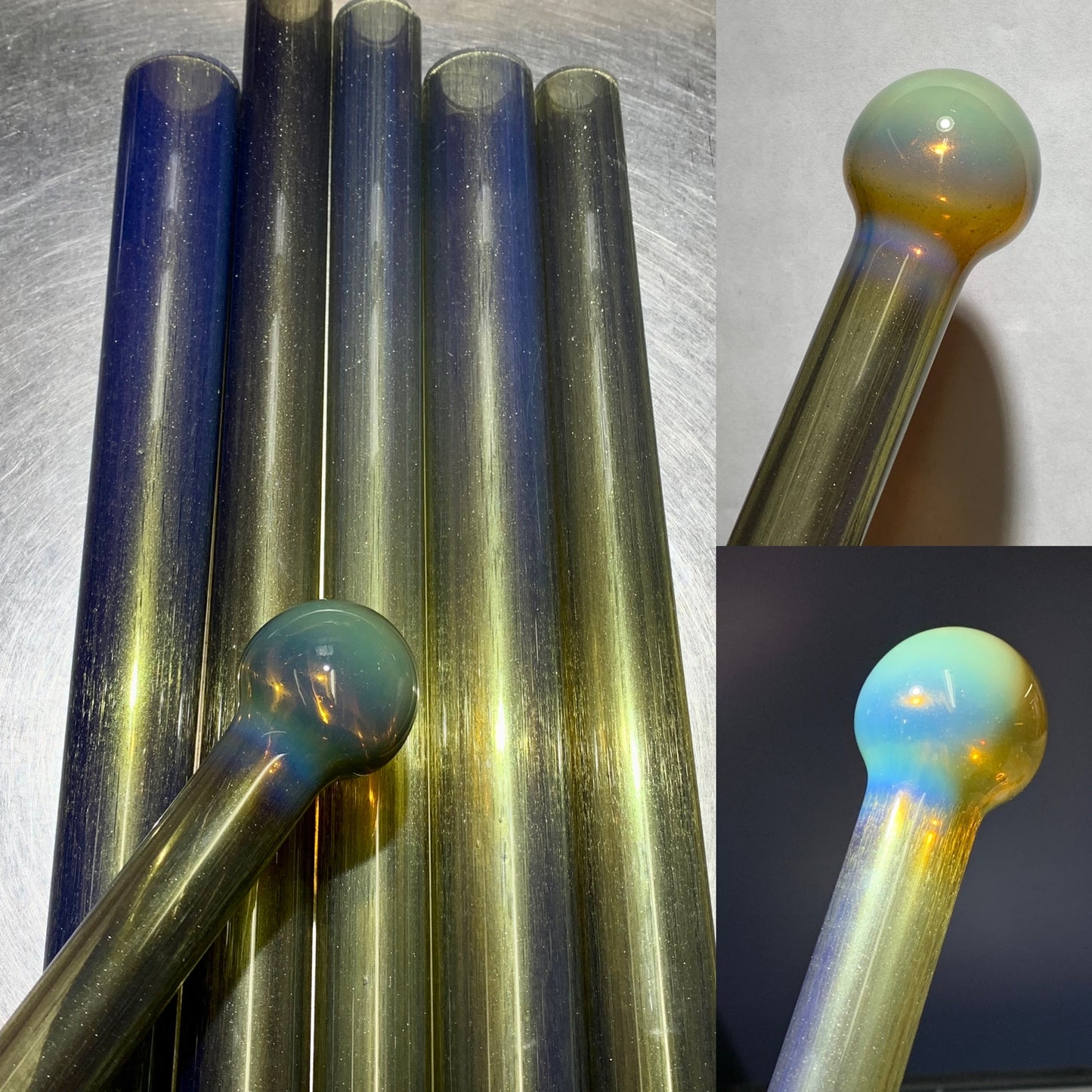 Grease Stain over Exp. Bronze Pearl Tube