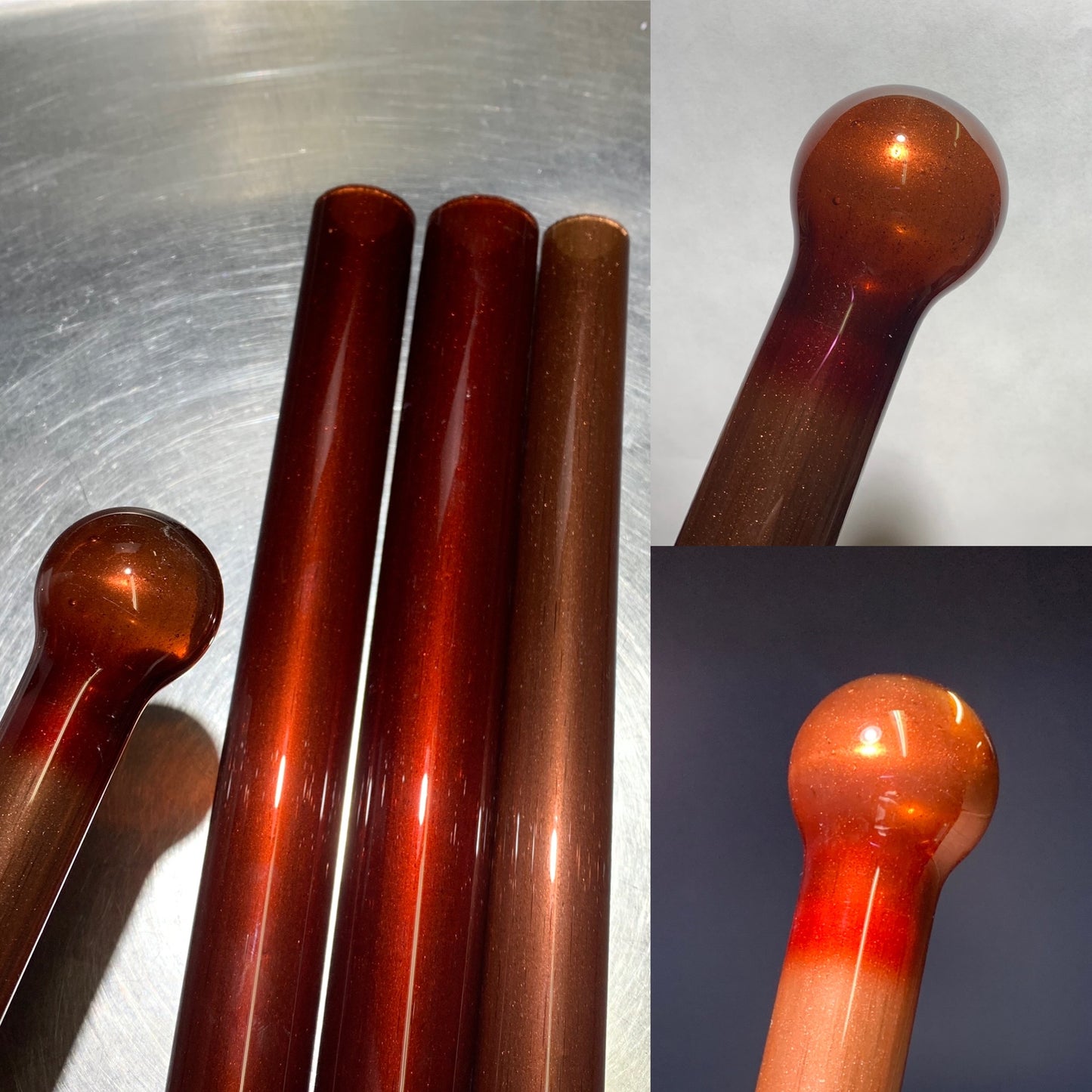 Exp. Blood Red over Exp. Bronze Pearl Tube